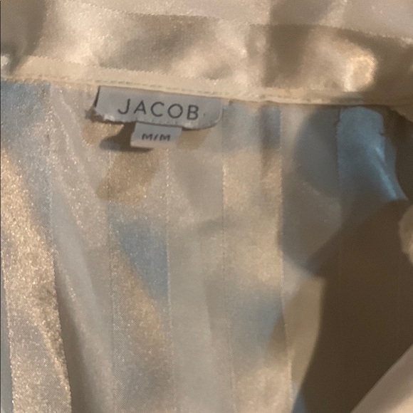 Jacob White Satin Striped Pajama Set - Picture 5 of 5